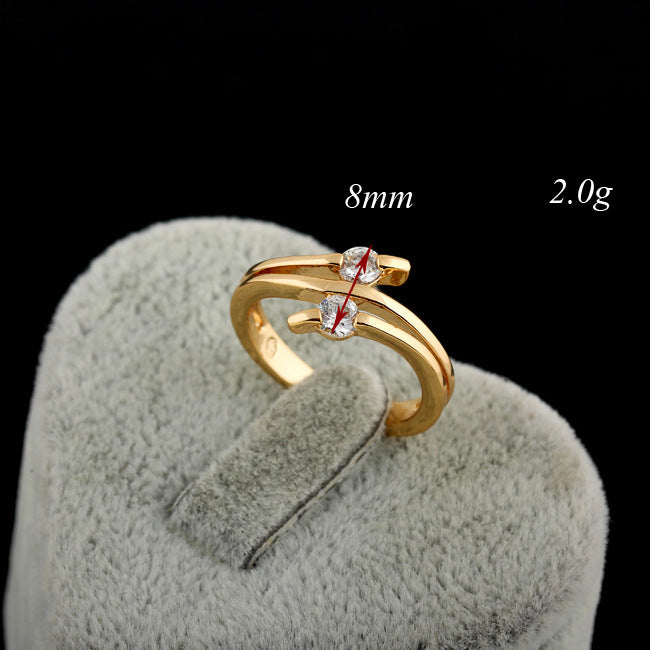 Women's Fashion Electroplated Zircon Ring