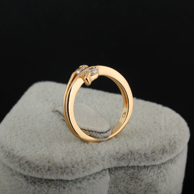 Women's Fashion Electroplated Zircon Ring
