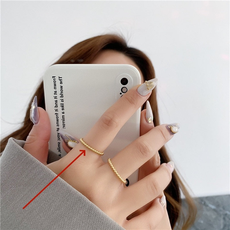 Women's Fashion Solid Gold End Rings