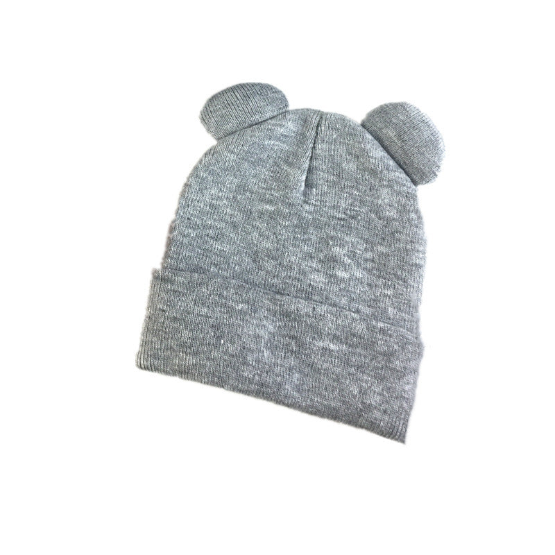 Autumn And Winter Funny Bear Ears Student Earflaps Warm Knitted Hat