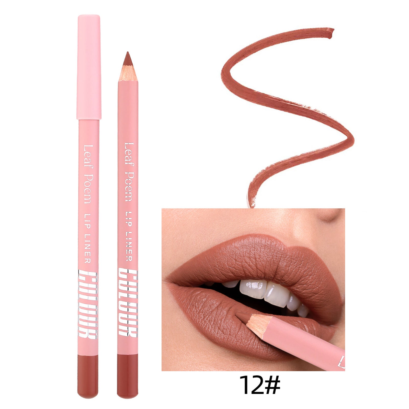 12 Color Matte Lipstick Lip Liner