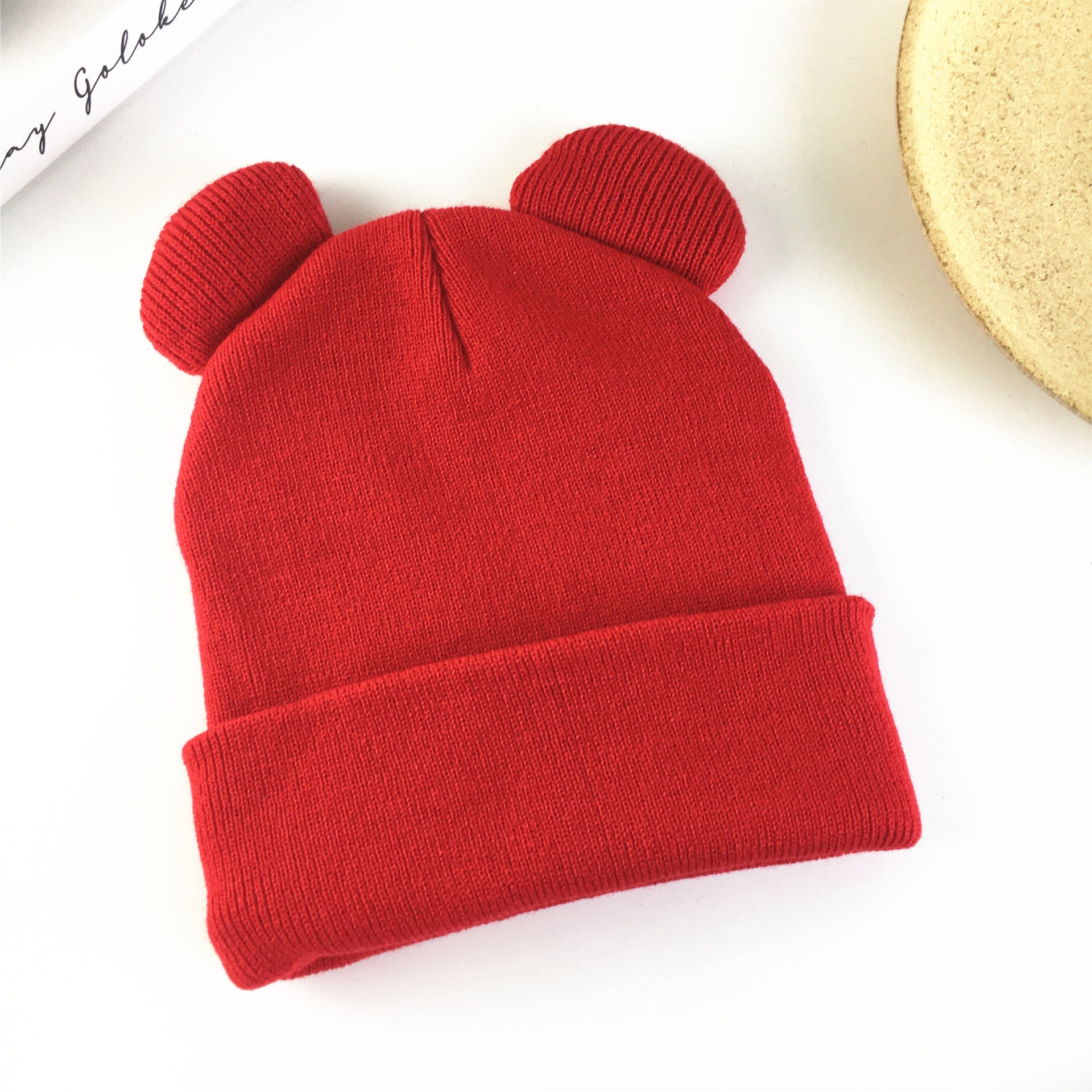 Autumn And Winter Funny Bear Ears Student Earflaps Warm Knitted Hat