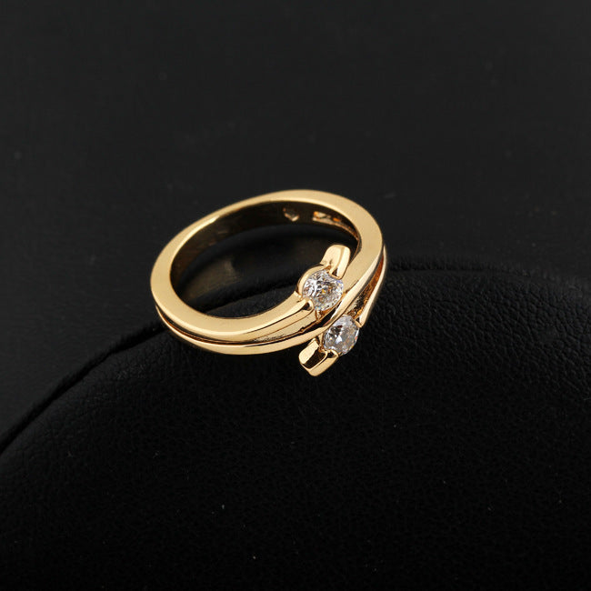 Women's Fashion Electroplated Zircon Ring